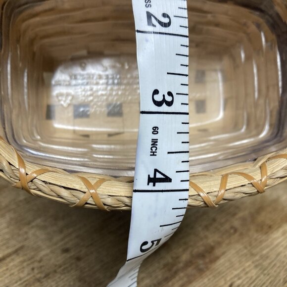 VTG Woven Wall Basket Artisan Handmade Cottagecore Farmhouse Decor Small Signed - Picture 9 of 10